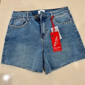 Women's Blue Denim Shorts